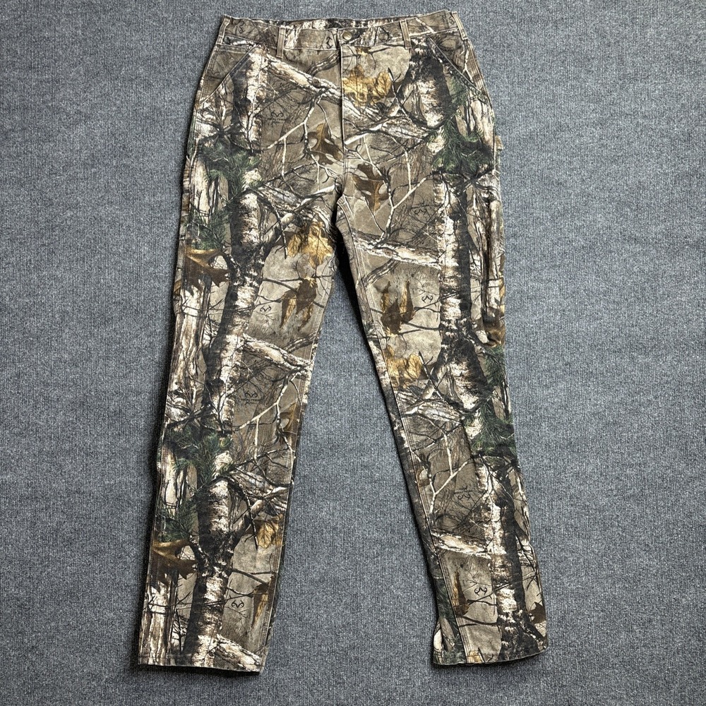 Vintage Carhartt Camo Pants Men's 38x36 Realtree Carpenter USA B235977